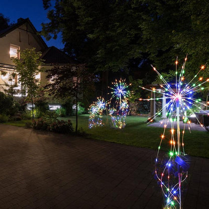 Solar Powered Garden Flowers Firework Lights Outdoor Lights Garden dealsniper-net