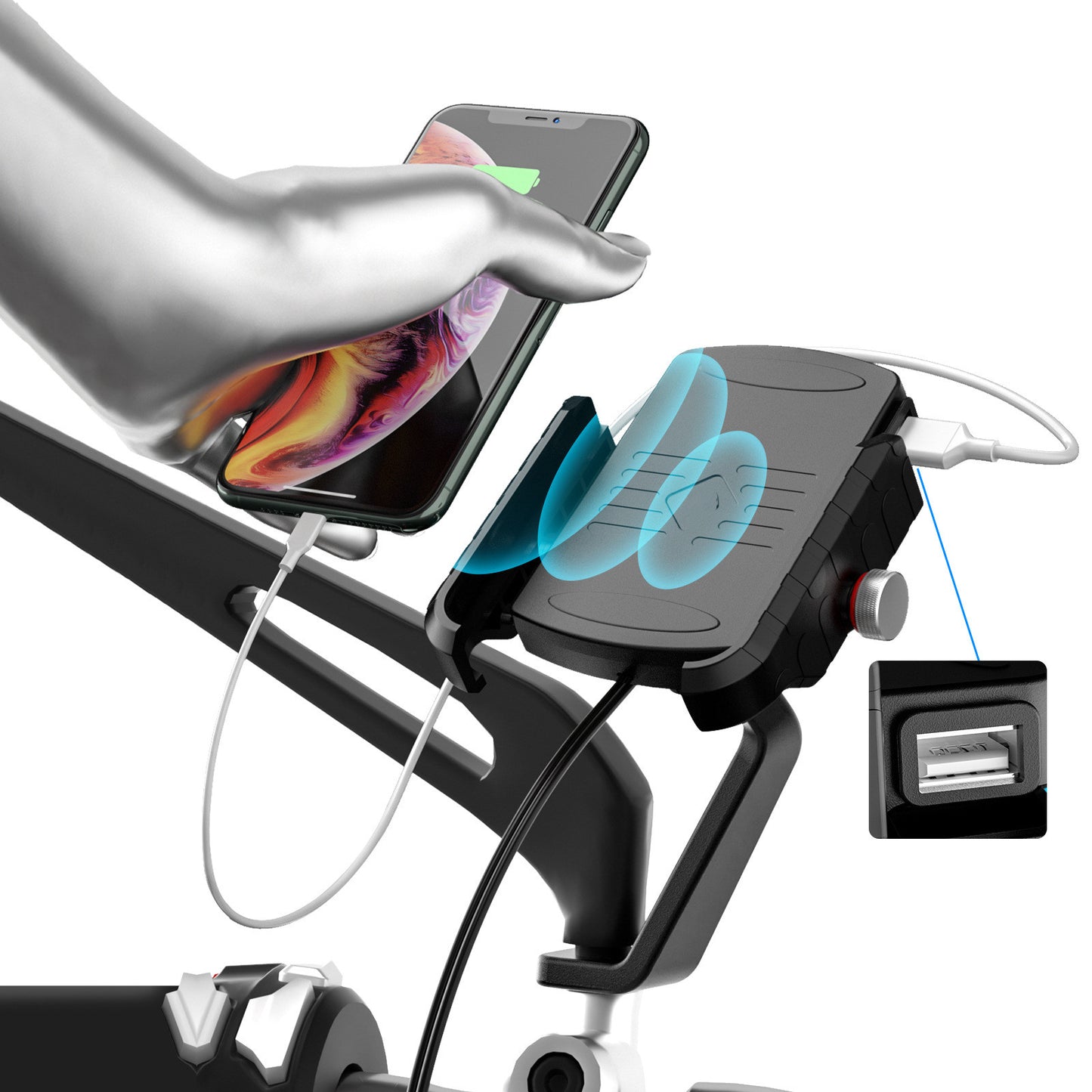Wireless Charging Phone Holder For Motorcycle Vehicle DealSniper.net