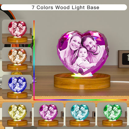 LED Light Base For 3D Crystal Photo Wood Lighted Display Home Decor DealSniper.net