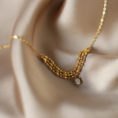 Titanium Steel Necklace For Women Clavicle Chain Jewelry dealsniper-net