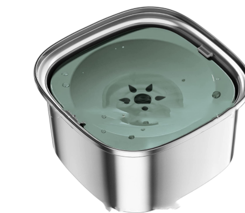 Pet Stainless Steel Water Bowl Large Capacity Floating Pets dealsniper-net Green