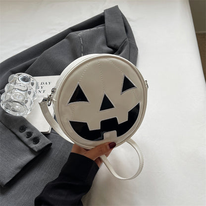 Halloween Pumpkin Small Round Bag Girls Funny Cute Shoulder Bag Women dealsniper-net