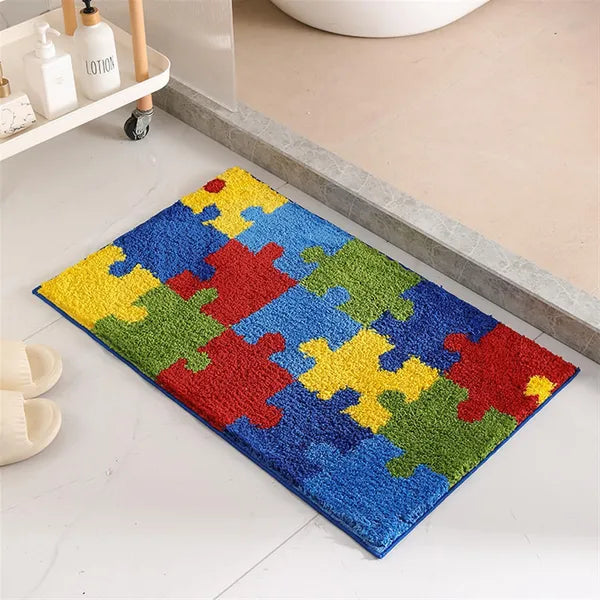 Bathroom Rug 20x32 Non Slip Fluffy Teal Bath Mat For Bathroom House Gym From House