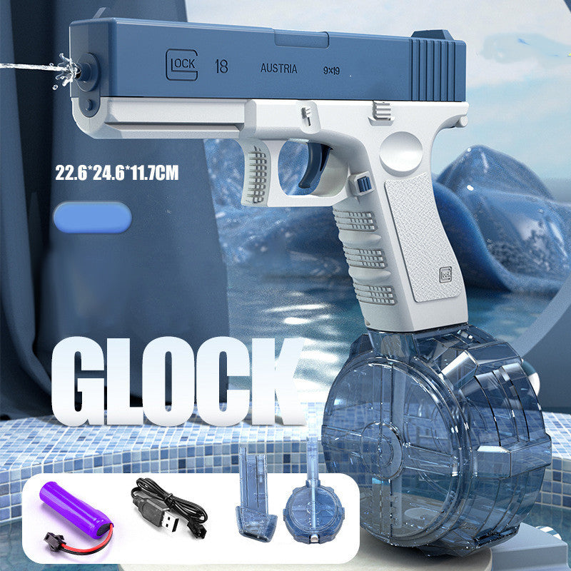 Electric Water Toy Gun Spray Blaster Pistol Airsoft Summer Toys Kids DealSniper.net Blue 2Pcs Drum plate USB