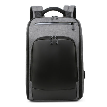 Men On Business Computer Backpack USB Reflective Strip Men DealSniper.net Dark Grey