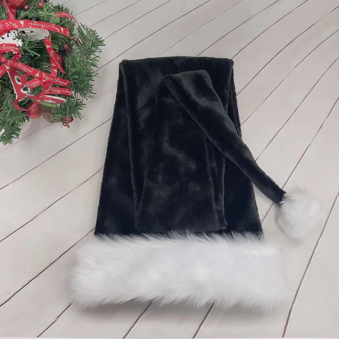 Extra Long Christmas Santa Hat Plush Christmas Decorations Holidays DealSniper.net