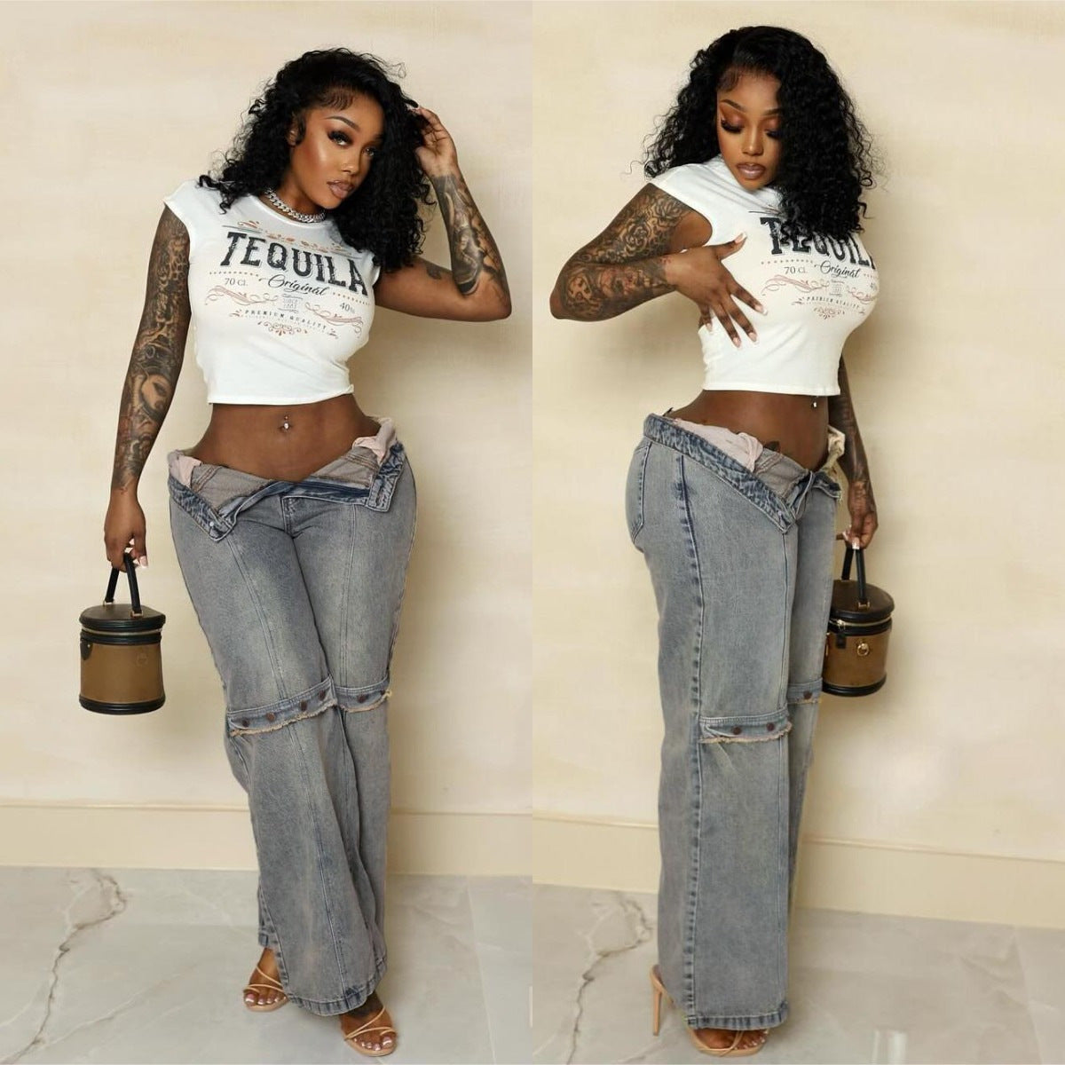 Y2k Baggy Wide Leg Jeans Women Vintage Streetwear Women dealsniper-net