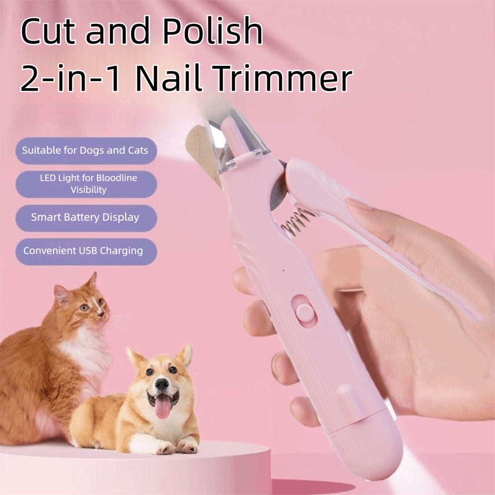 2 In 1 Pet Nail Clippers With Led Light Dog Cat Special Blood Line Pets Gym From House