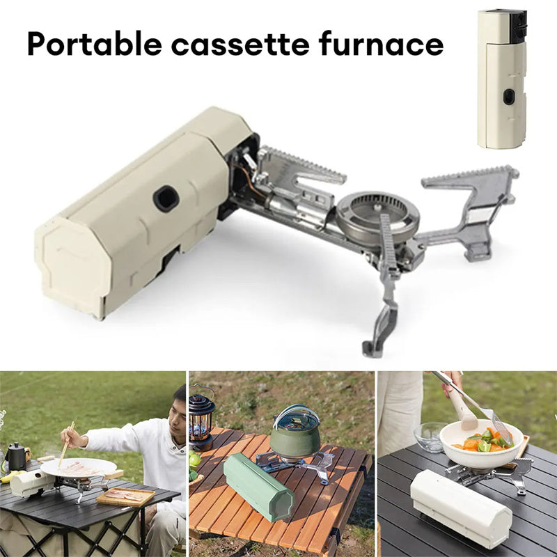 Camping Gas Stove Portable Folding Cassette Stove Outdoor Hiking BBQ Travel Cooking Grill Cooker Gas Burner Food Heating Tool Kitchen Gadgets Kitchen dealsniper-net