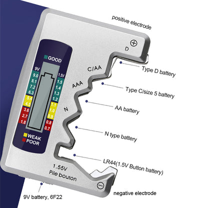 Universal Digital Battery Tester LCD AA AAA 9V 1.5V Button Cell Battery Tool Tools dealsniper-net