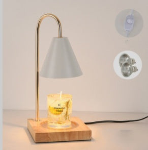 Log Aromatherapy Melting Wax Lamp Candle Essential Oil Home Decor dealsniper-net Logs and white lampshades EU