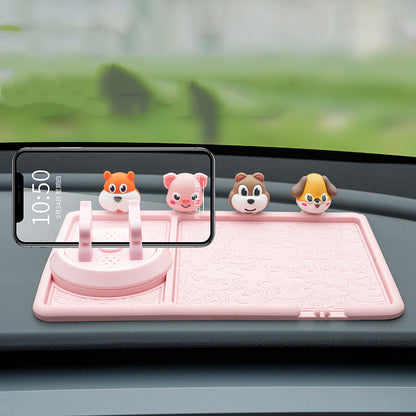 Cell Phone Anti-slip Pad 360 Degree Rotating Phone Bracket Vehicle dealsniper-net Pink