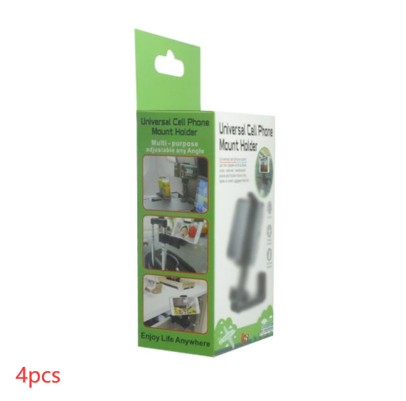 360 Rotary Multifunctional Collapsible Mobile Phone Holder Gadgets Gym From House H22 Black 4pcs