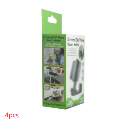 360 Rotary Multifunctional Collapsible Mobile Phone Holder Gadgets Gym From House H22 Black 4pcs