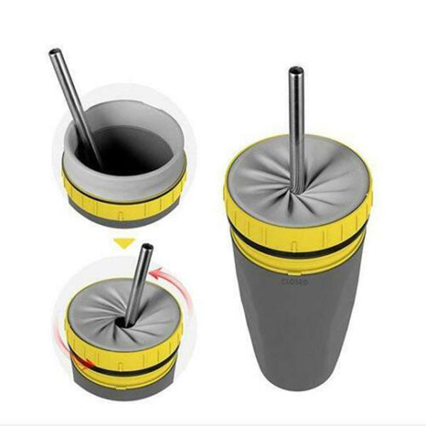 No Cover Twist Cup Travel Portable Cup Double Insulation Kitchen dealsniper-net