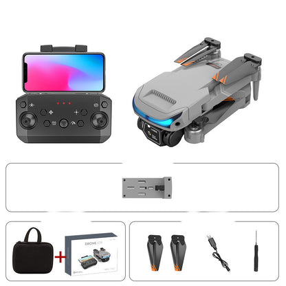 High-definition Dual-lens Multi-rotor Optical Flow Fixed-height Electronics Gym From House Light Grey 1Battery USB