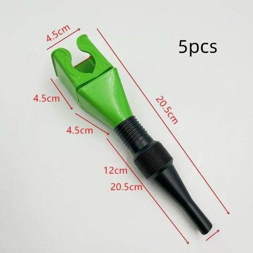 Plastic Refueling Funnel Portable Folding Flexible Hose Car dealsniper-net Green 5PCS