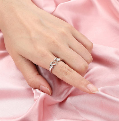 Romantic Heart Hand Hug Fashion Ring For Women Couple Jewelry Gifts