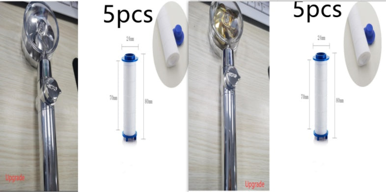 New Turbo Propeller Shower Head Water Saving High Pressure Flow