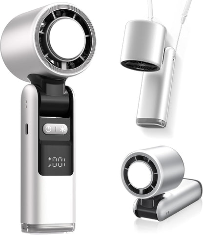 Portable Handheld Fan Speed Adjustable Turbo Mini Fan Gadgets DealSniper.net White