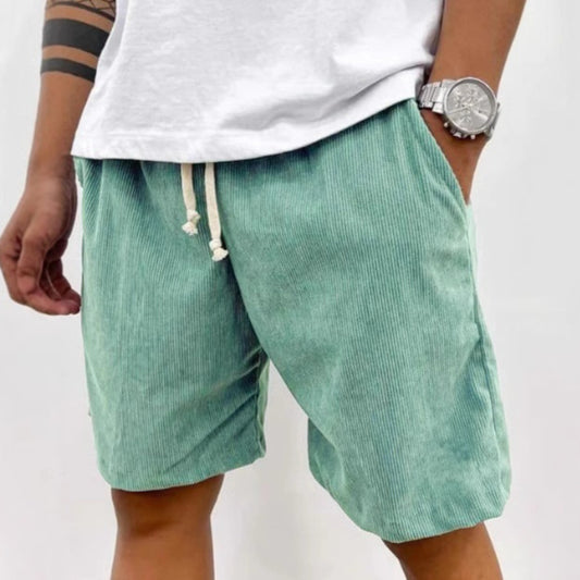 Men's Corduroy Shorts With Drawstring Fashion Men Gym From House