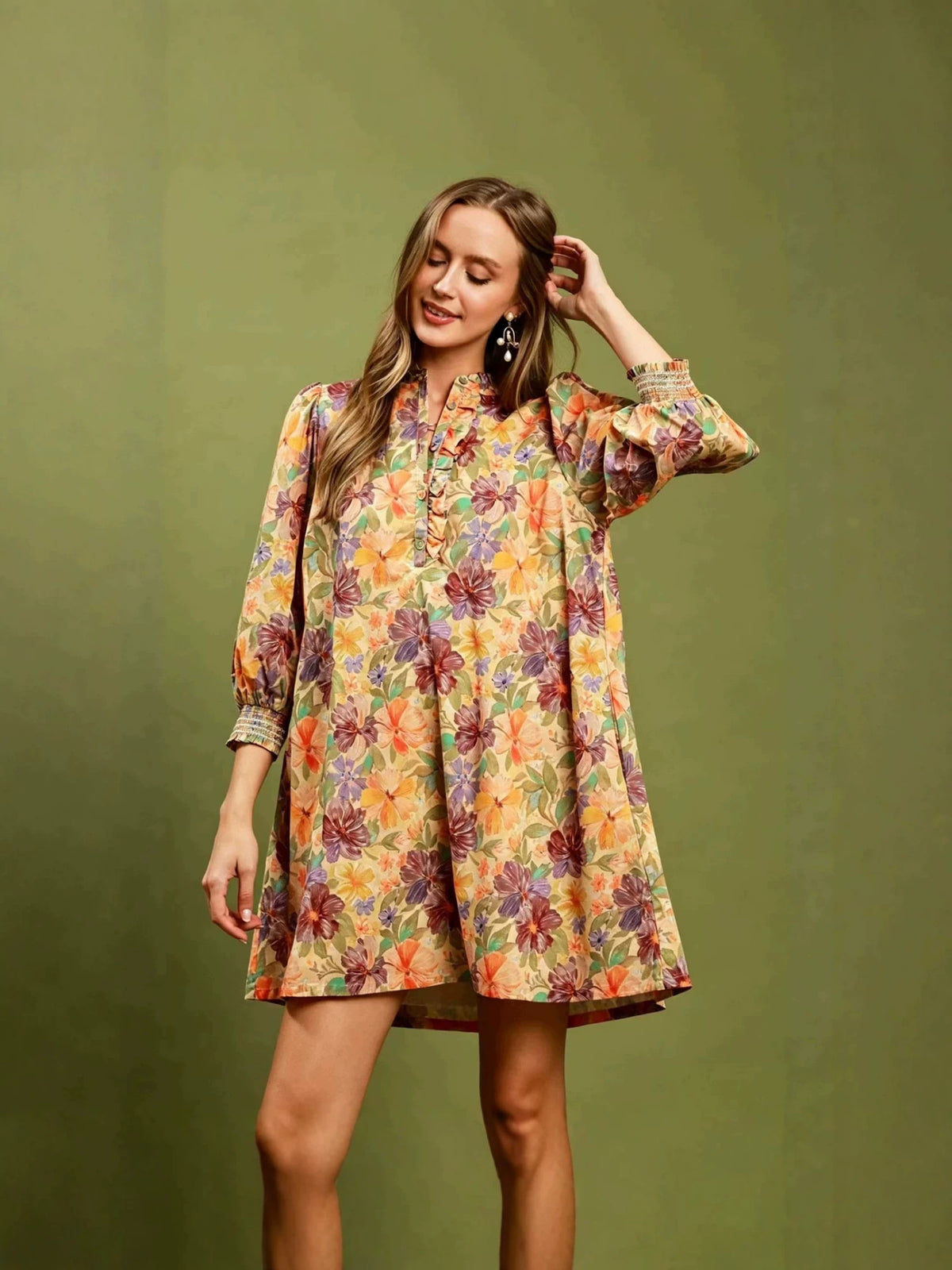 New Arrival Dresses Casual Fashion Floral Print Dress Women Gym From House L
