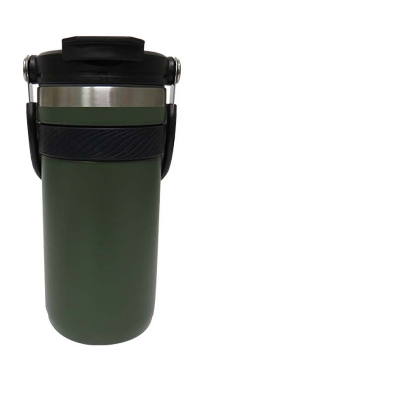 304 Stainless Steel Vacuum Cup With Double Drinking Mouth Design Kitchen DealSniper.net Dark Blue 500ml