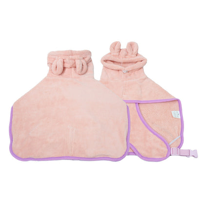 Pet Bathrobe Dog Bath Towel Super Absorbent Shower Pets DealSniper.net Pink L
