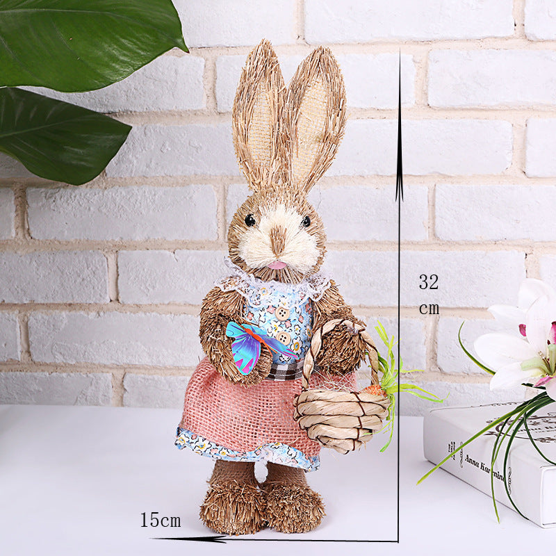 Simulation Papyrus Easter Rabbit Decoration Garden dealsniper-net 2