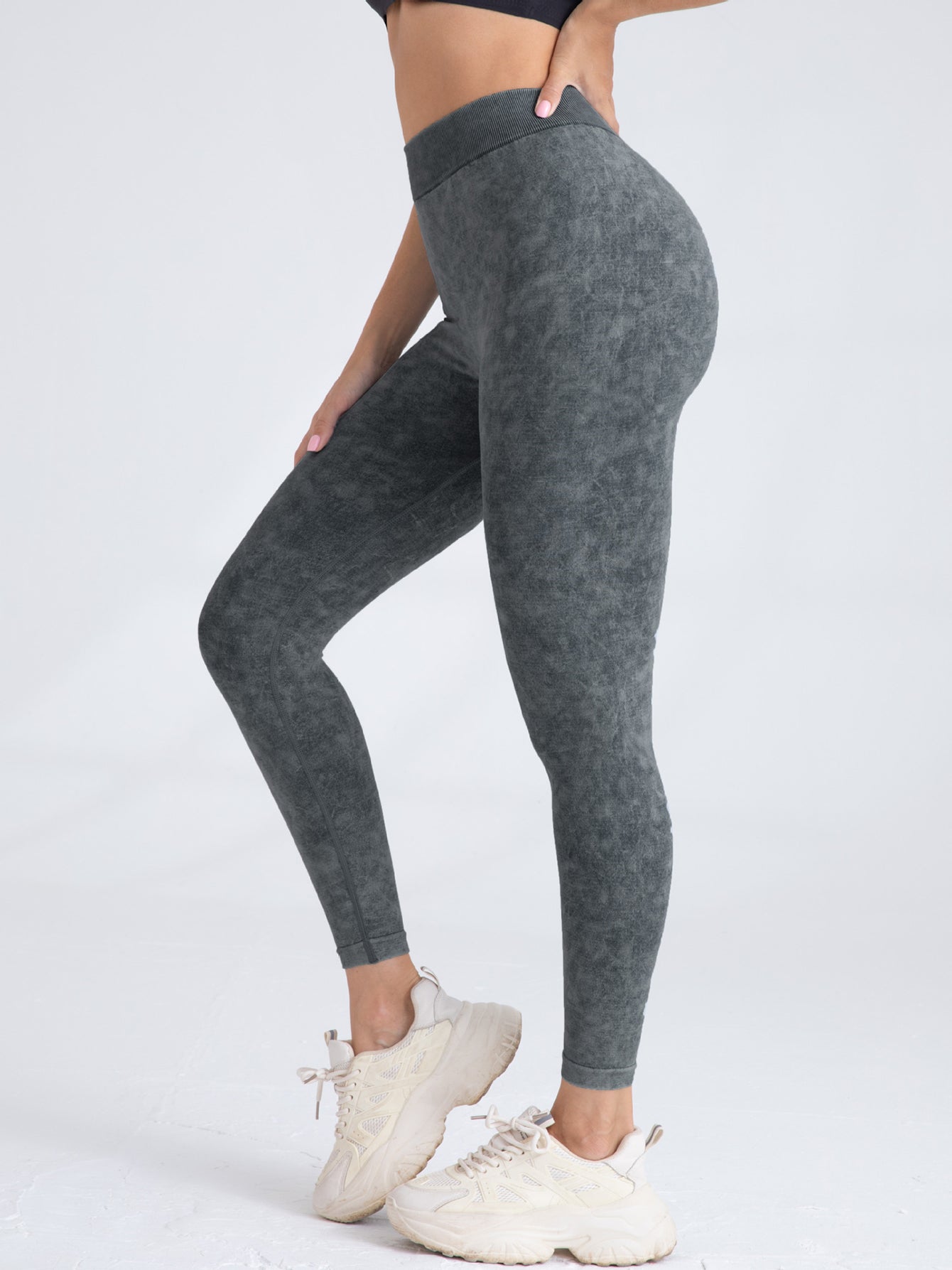 V-Back Scrunch Butt Workout Leggings Women Seamless Gym Women Gym From House Grey L
