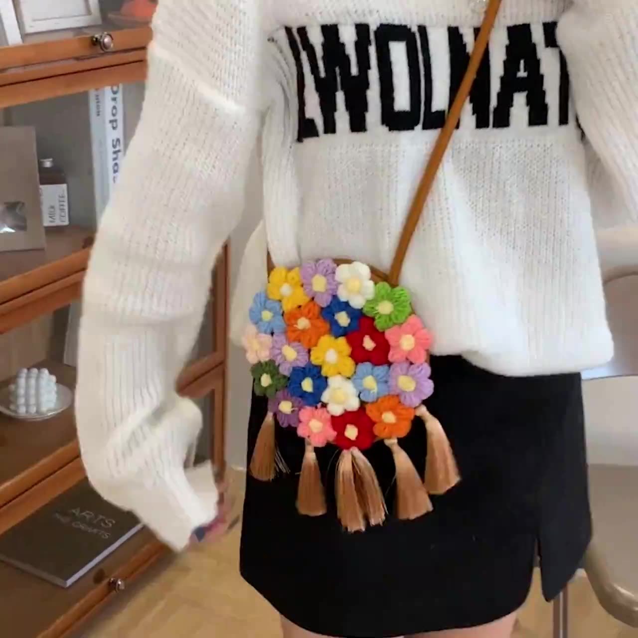 Ethnic Fluffy Bag For Women Round Bag Stylish And Versatile Women dealsniper-net