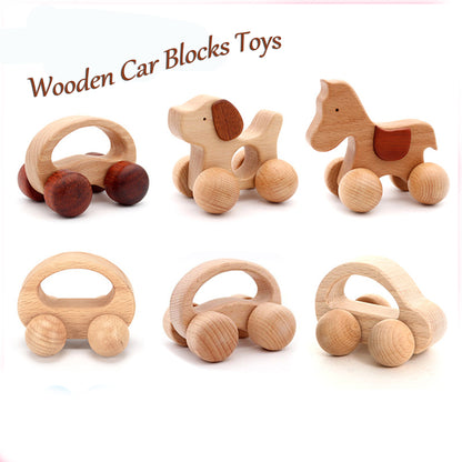 Baby Dog Ecofriendly Wooden Car Infant Toys Child Kids Gym From House