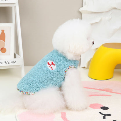 Pets Clothes Small Dogs Teddy In Autumn And Winter Pets DealSniper.net Peacock blue L