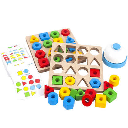 Geometric Pairing Blocks Leisure Board Game Toys