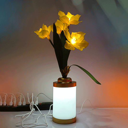 Flower Lamp Home Fashion Minimalist Creative USB Vase Light Home Decor Gym From House Yellow USB