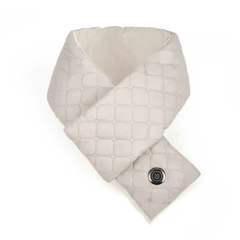 Electric Heating Scarf 3 Gear Heating Pads Outdoor Men DealSniper.net Beige Scarf 14X100CM