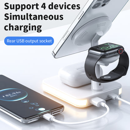 4 In 1 Magnetic Wireless Charger Stand Fast Charging Dock Station Gadgets dealsniper-net