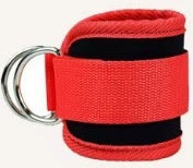 Ankle Strap Resistance Bands Hip Leg Strength Pull Rope Fitness Sports DealSniper.net Red Silver Buckle Net