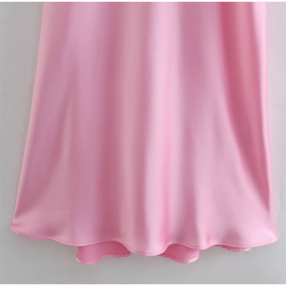 Women Camis Satin Long Dresses Elegant Sleeveless Women dealsniper-net