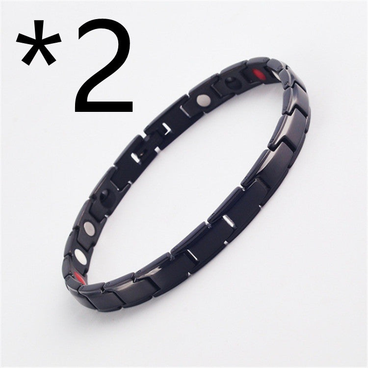 Therapy Bracelet Weight Loss Energy Slimming Bangle Jewelry Gym From House 2pcs Black