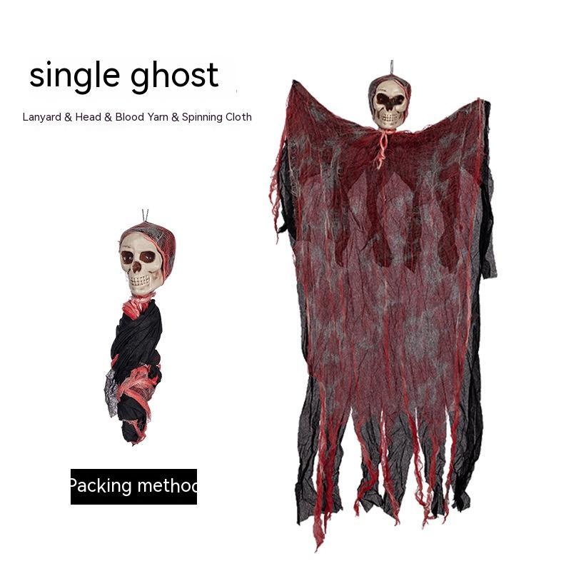 Halloween Hanging Ghost Pendant Dyed Blood Horror Skull Holidays dealsniper-net Single Blood Yarn Ghost