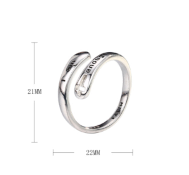 Trendy Hollow Cross Ring Temperament Jewelry Gym From House 925Silver Plating