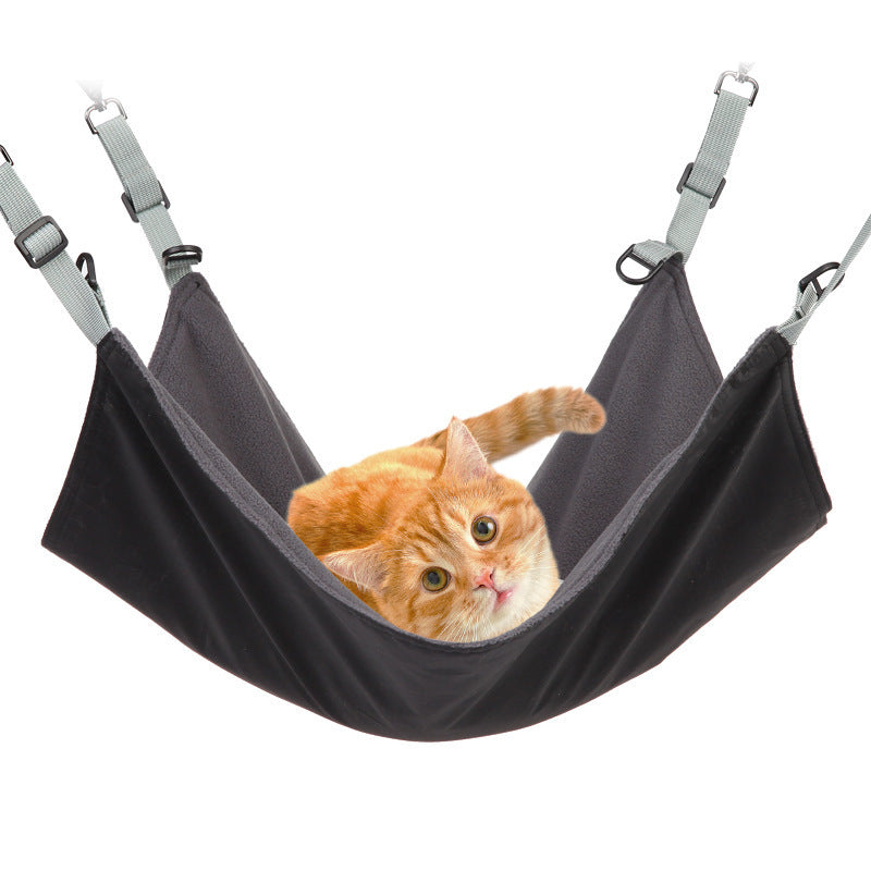 Small Cat And Dog Hanging Hammocks Can Be Used Pets dealsniper-net Black