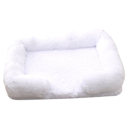 Plush Round Pet Bed Dog Bed Winter Pets Gym From House M27 White L No Inner Sleeve