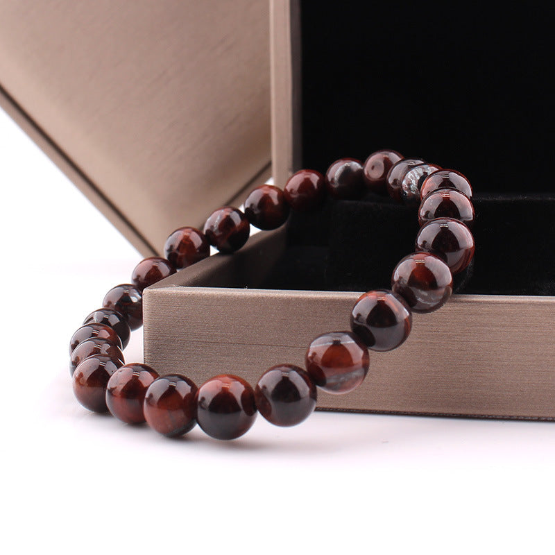 Vintage Style 8mm Red Tiger Eye Bracelet Anti-fatigue Jewelry dealsniper-net