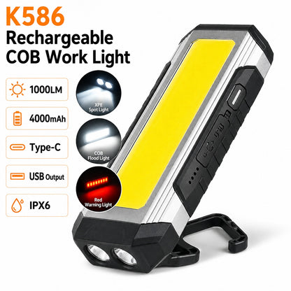 Rechargeable Magnetic Power Bank Function Type C LED Outdoor DealSniper.net K586