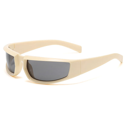Fashion New Personality Cycling Sports Trend Sunglasses Men Gym From House Beige black grey C6 No