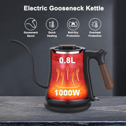 Gooseneck Electric Kettle, Pour Over Coffee Kettle Hot Water Kitchen dealsniper-net