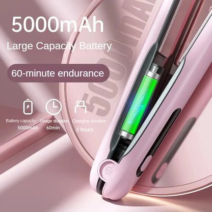 Wireless Hair Straightener Flat Iron Mini 2 IN 1 Roller Beauty dealsniper-net