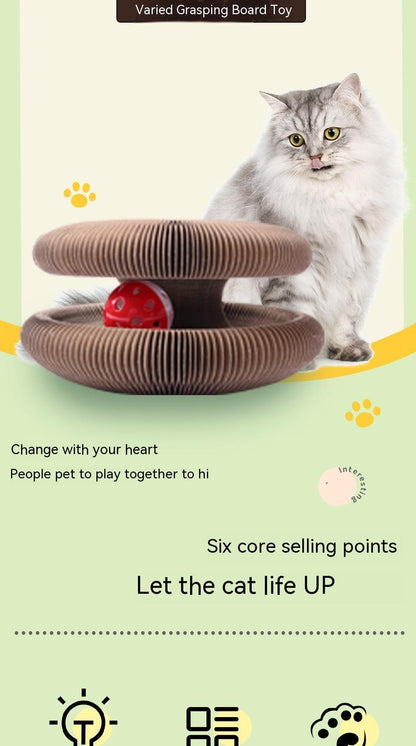 Magnetic Organ Changeable Corrugated Paper Cat Scratch Board Pets DealSniper.net
